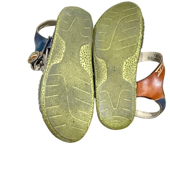 Spring Step Women's L'Artiste Ajva Sling Back Leather Sandals Art To Wear SZ 39 - Picture 9 of 11